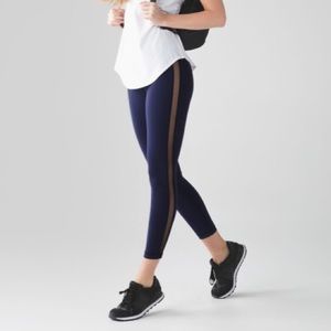 Lululemon High Times Mesh Insert 7/8 Leggings